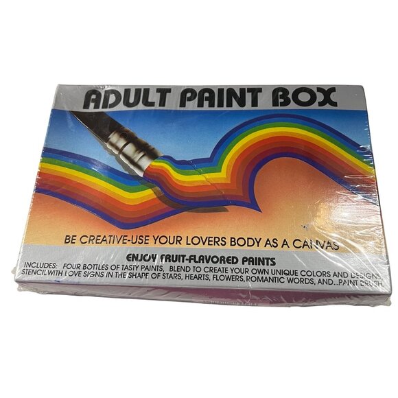 Adult Paint Box With Fruit-Flavored Paints & Stencil Set - Picture 1 of 3